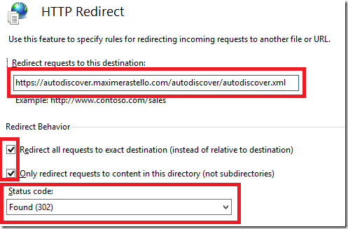 redirection 302 iis