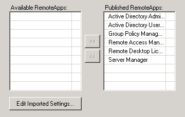 Applications RemoteApp UAG