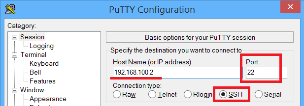 PuTTY : connexion IDRAC