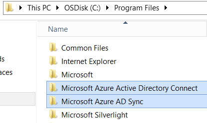 Azure AD Sync folders