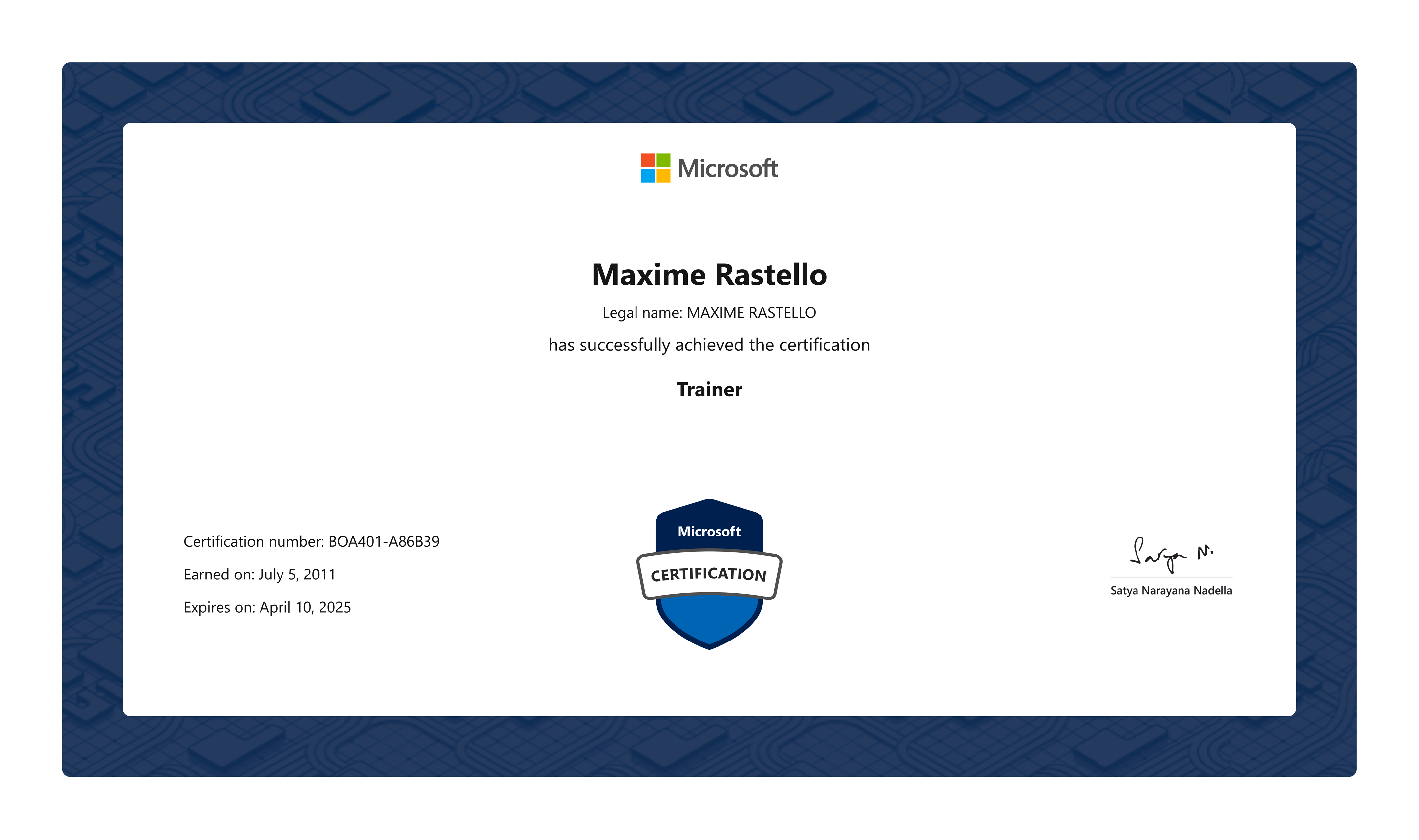 Microsoft Certified Trainer